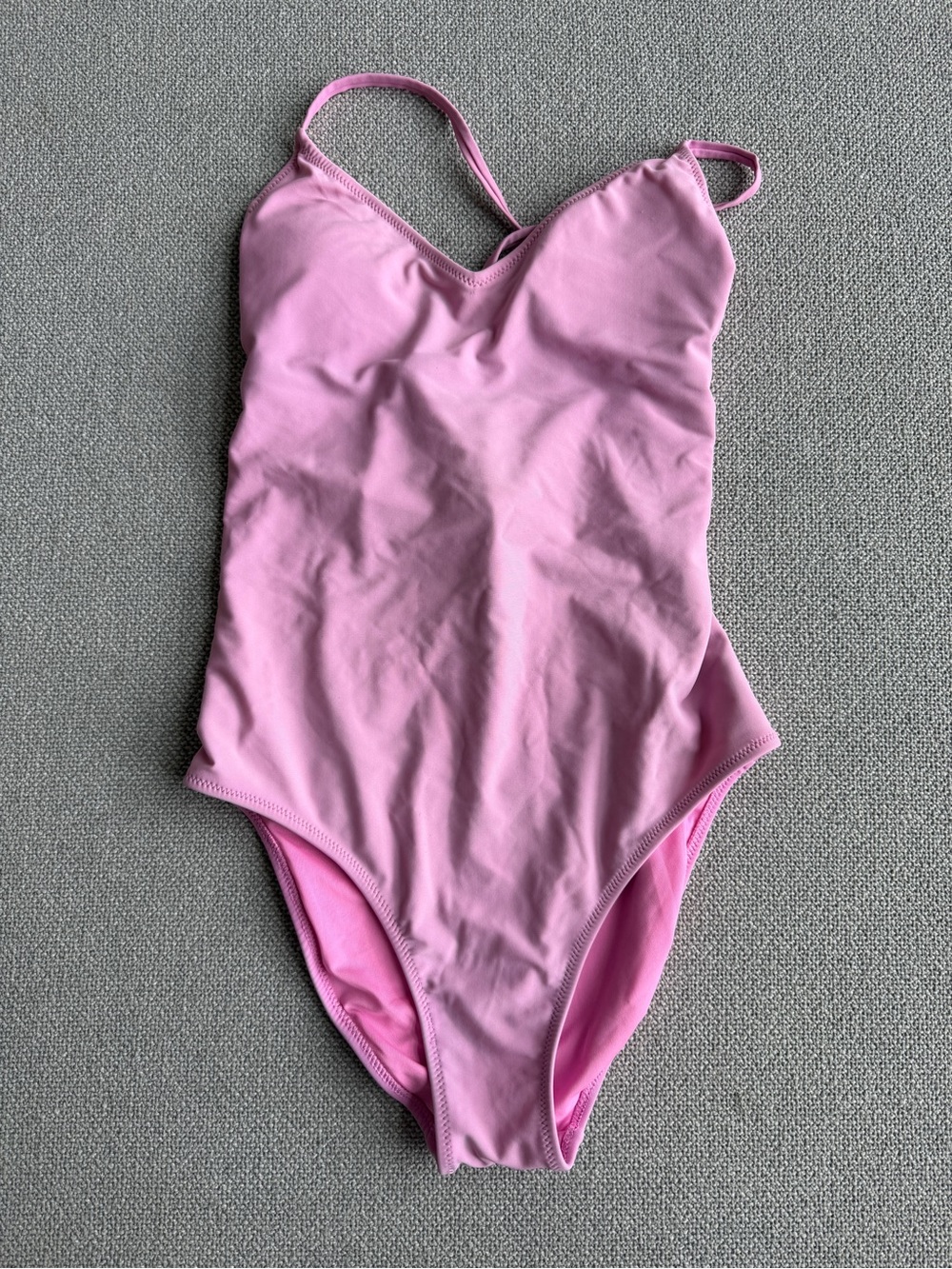 Aerie Strappy Full Coverage One Piece Pink S